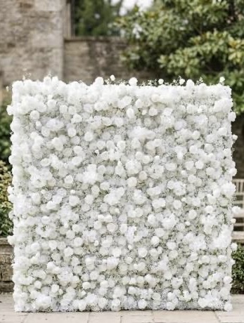 White Flower Wall 8'x8'